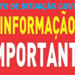 COVID 19 - INFORMAÇÃO IMPORTANTE (13 DE JANEIRO DE 2021)