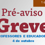 PRÉ-AVISO DE GREVE - 4 DE OUTUBRO