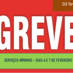 GREVE – SERVIÇOS MÍNIMOS DIAS 6 E 7 DE FEVEREIRO