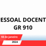 PESSOAL DOCENTE – CE – Horário 36 GR 910