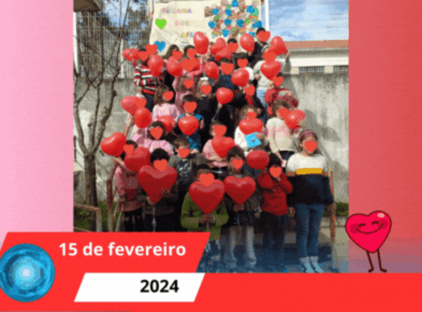 Semana dos Afetos na EB Moinhos 14 de Fevereiro – Vermelho – Dia da AmizadeAmor