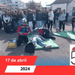 Simulacro de emergência na Escola Básica e Secundária José Falcão