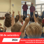 Recolha e entrega de alimentos aos Bombeiros Voluntários de Miranda do Corvo