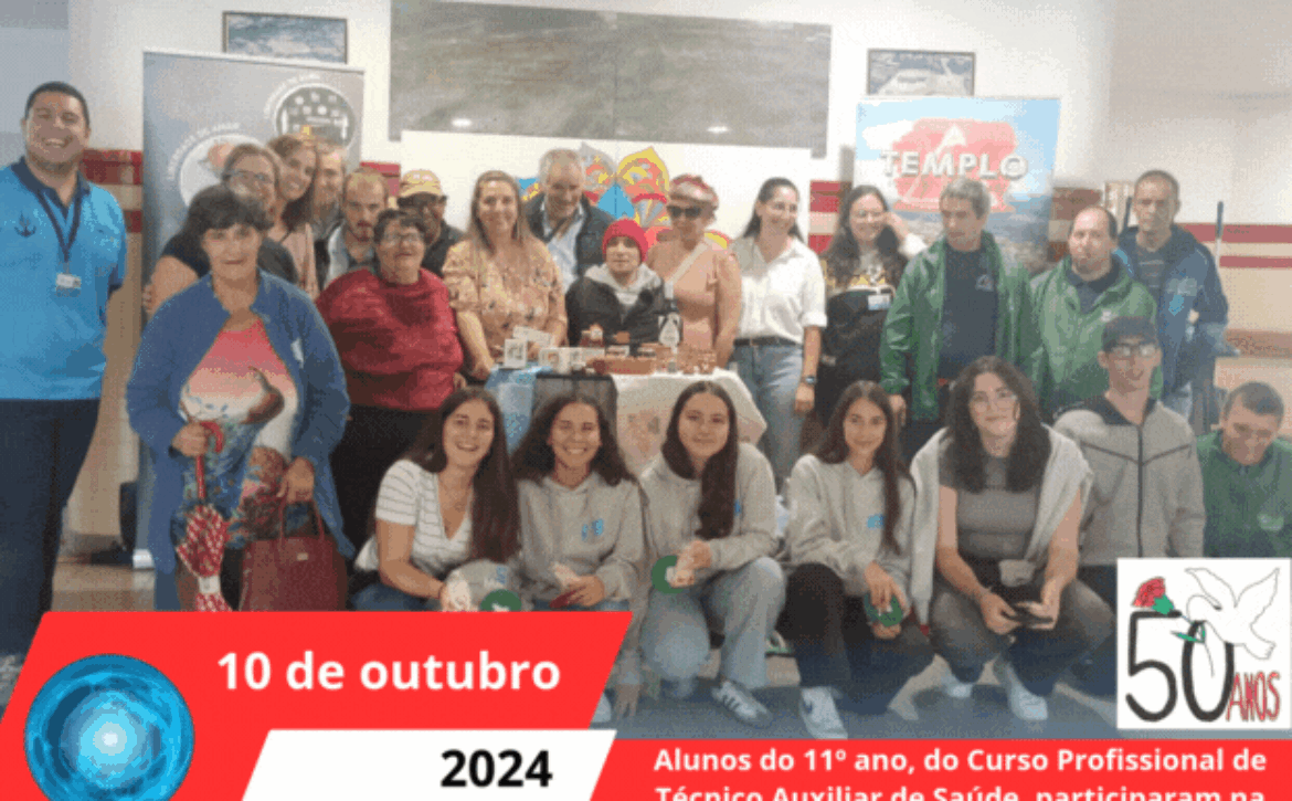 Os alunos do curso profissional de Técnico Auxiliar de Saúde fazem rastreio à comunidade.