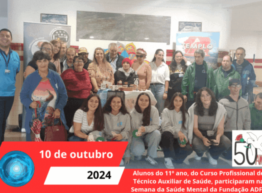 Os alunos do curso profissional de Técnico Auxiliar de Saúde fazem rastreio à comunidade.