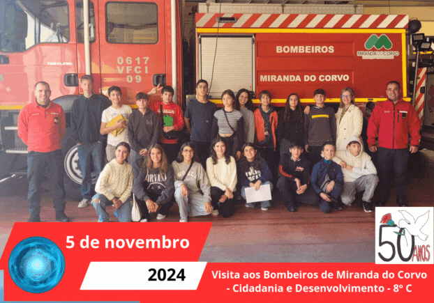 Visita aos Bombeiros de Miranda do Corvo – Cidadania e Desenvolvimento – 8º C