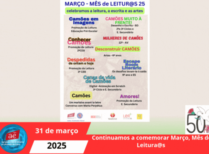 Continuamos a comemorar Março, Mês de Leitura@s