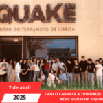 CAIU O CARMO E A TRINDADE!  Alunos do AEMC visitaram o QUAKE