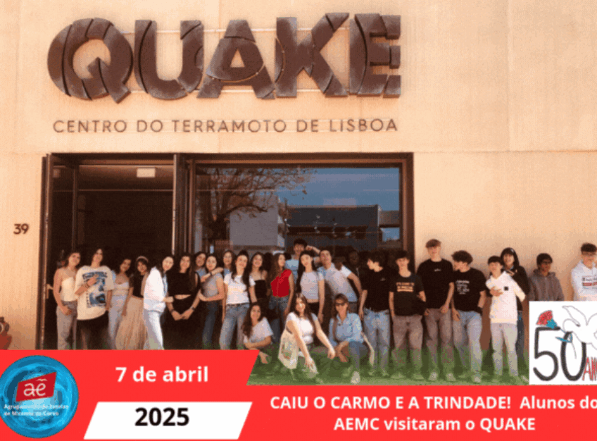 CAIU O CARMO E A TRINDADE! Alunos do AEMC visitaram o QUAKE