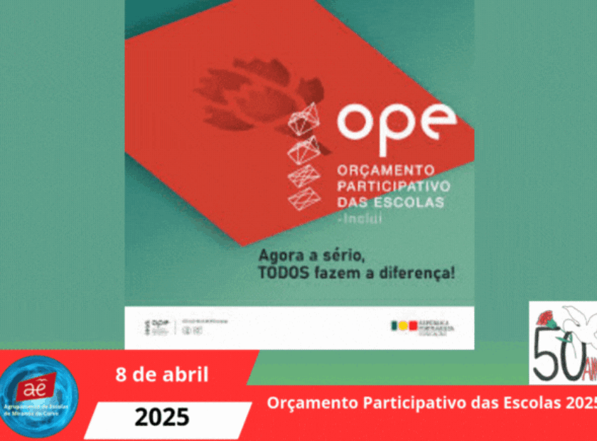 _Orçamento Participativo das Escolas 2025 (OPE2025) alunos do 3.º Ciclo e do Ensino Secundário das Escolas José Falcão e Ferrer Correia.
