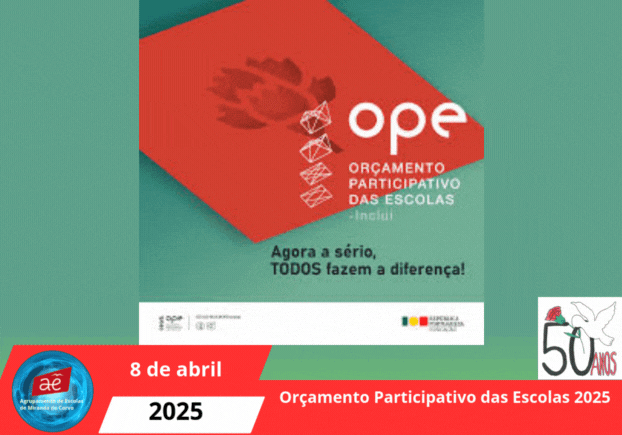 _Orçamento Participativo das Escolas 2025 (OPE2025) alunos do 3.º Ciclo e do Ensino Secundário das Escolas José Falcão e Ferrer Correia.