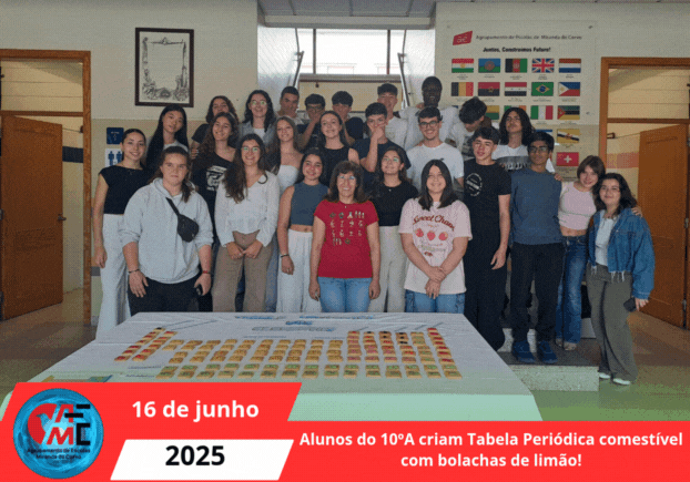 Alunos do 10ºA criam Tabela Periódica comestível com bolachas de limão!