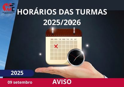HORÁRIOS TURMAS 25 26