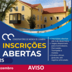 Inscrições Abertas - Conservatório de Coimbra - Polo de Miranda do Corvo