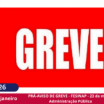 Pré-aviso de greve FESINAP, para o dia 23 de março, para a Administração Pública