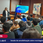 Sessão de sensibilização sobre reciclagem - 8ºano